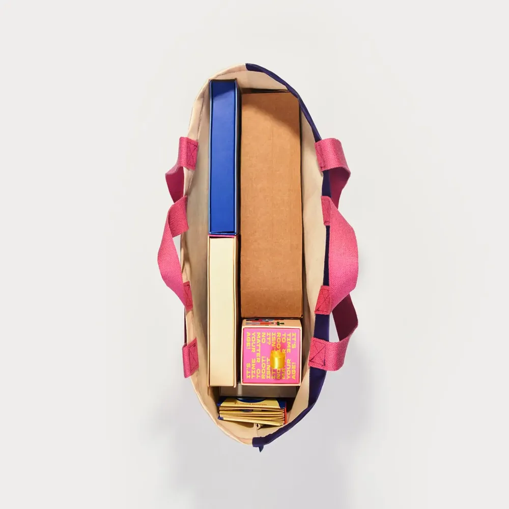 Bags and totes - Cream & Indigo Canvas Tote Bag - ROOT