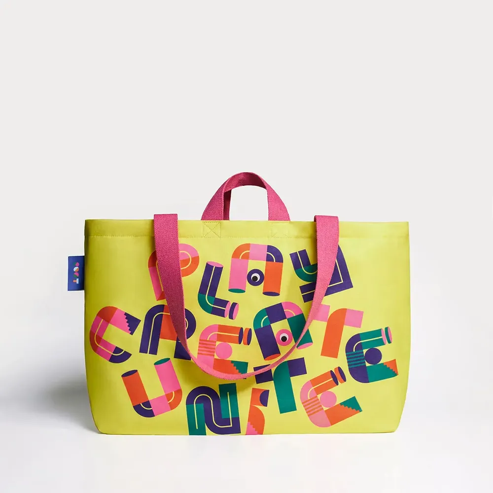 Bags and totes - Yellow Canvas Tote Bag with ROOT Characters - ROOT