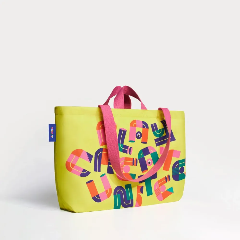 Bags and totes - Yellow Canvas Tote Bag with ROOT Characters - ROOT