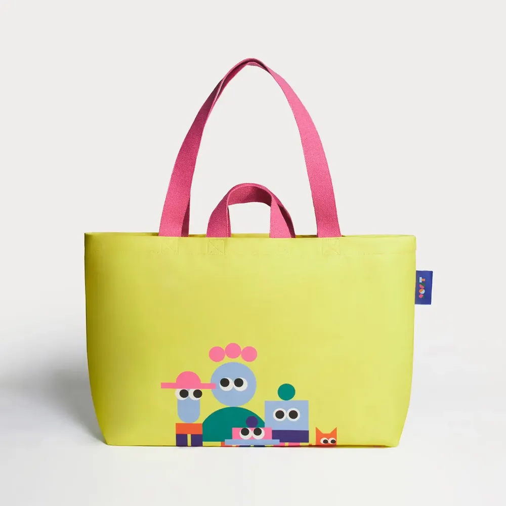 Bags and totes - Yellow Canvas Tote Bag with ROOT Characters - ROOT