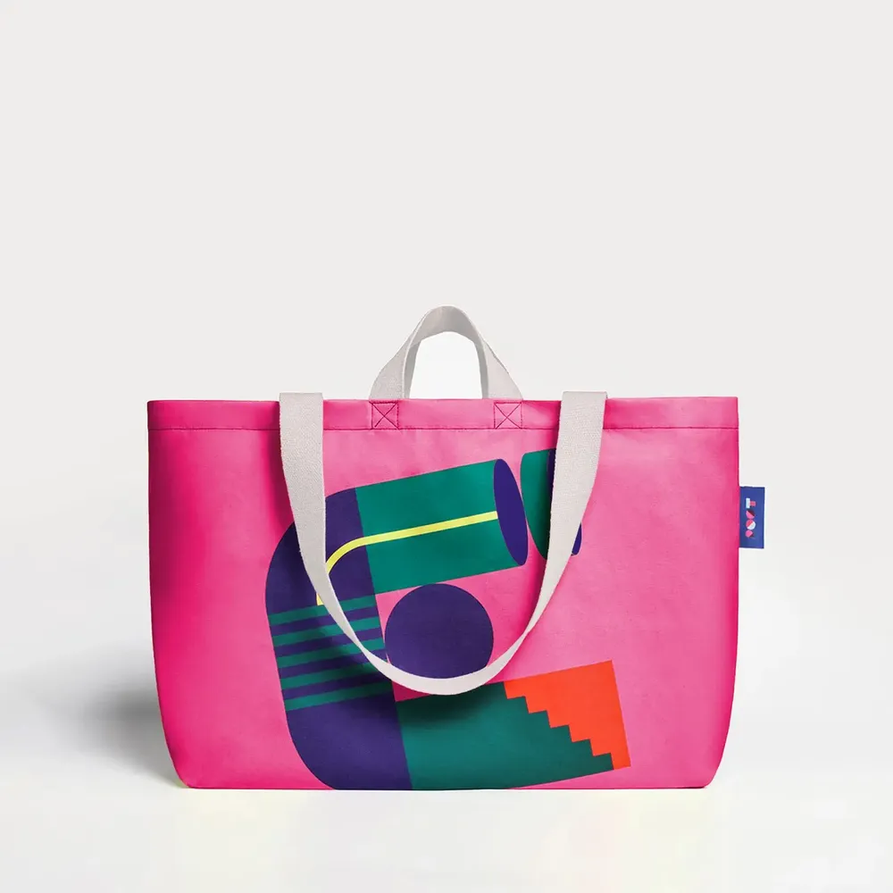 Bags and totes - Pink & Indigo Canvas Tote Bag - ROOT