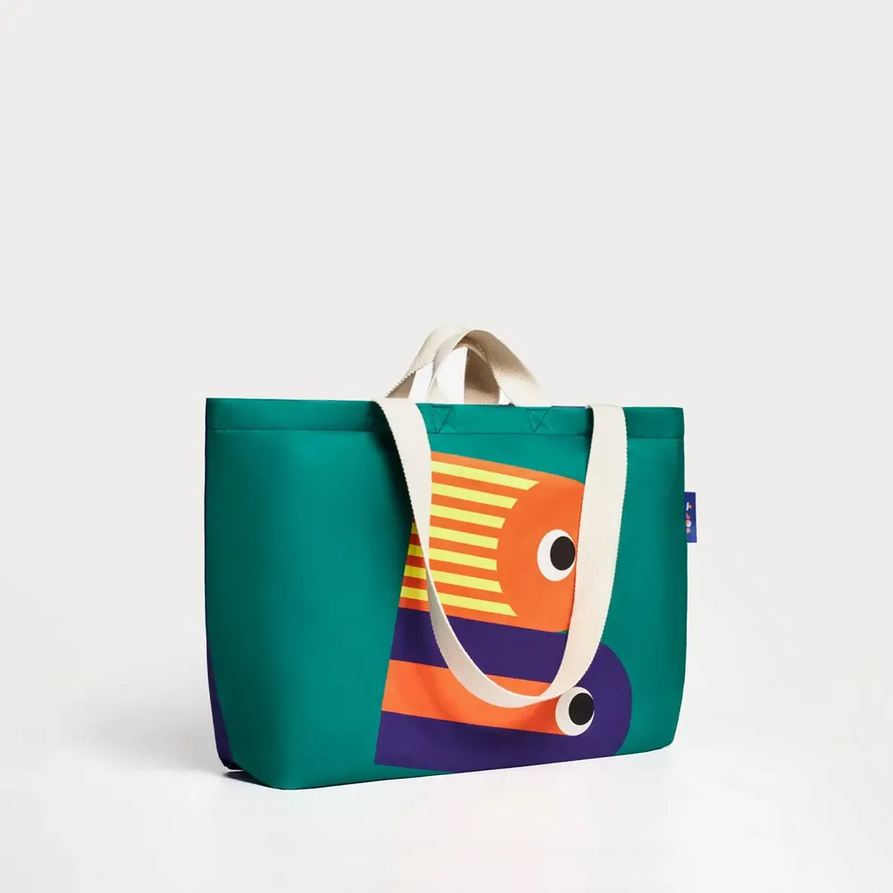 Bags and totes - Green & Indigo Canvas Tote Bag - ROOT