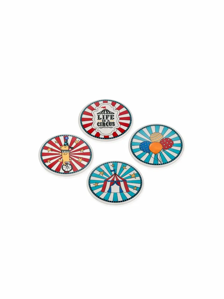 Mugs - Circus Collection Ceramic Coasters (Set of 4) - SOMNIA ATELIER