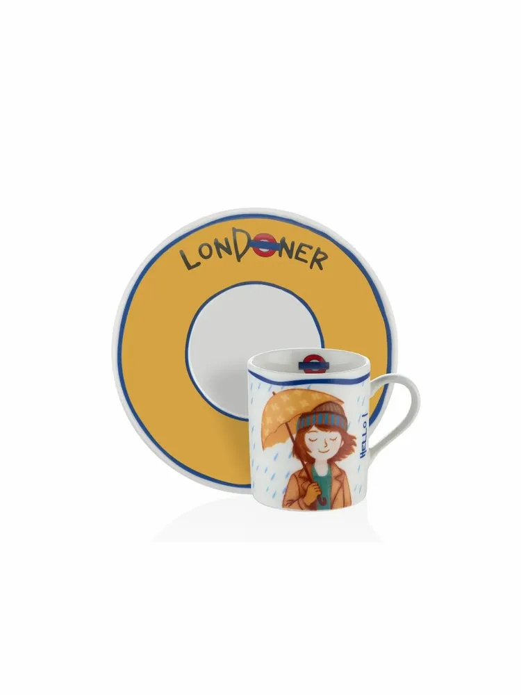 Mugs - Cosmopolitan Collection Porcelain Coffee Cup Set (Set of 4) - SOMNIA ATELIER