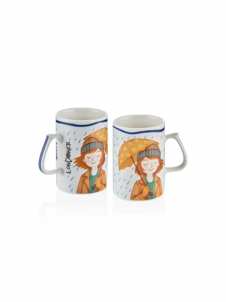 Mugs - Cosmopolitan Collection Porcelain Mugs (Set of 4) - SOMNIA ATELIER