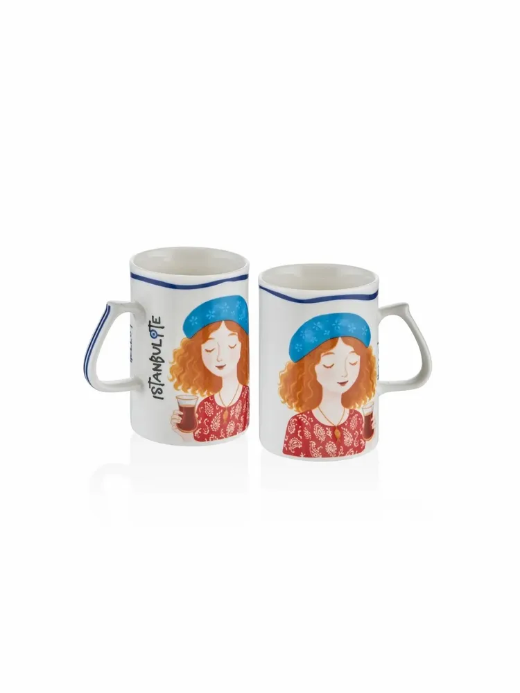 Mugs - Cosmopolitan Collection Porcelain Mugs (Set of 4) - SOMNIA ATELIER