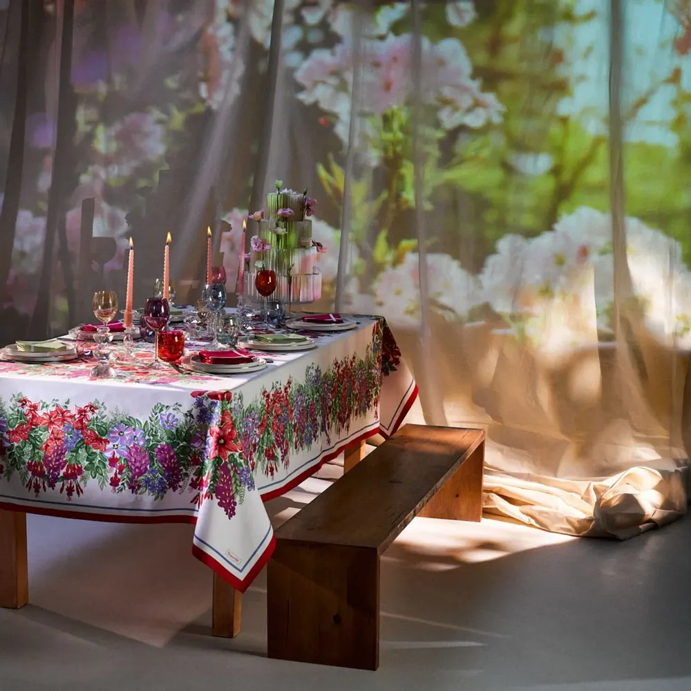 Table linen - Bougainvilliers tablecloth - BEAUVILLÉ
