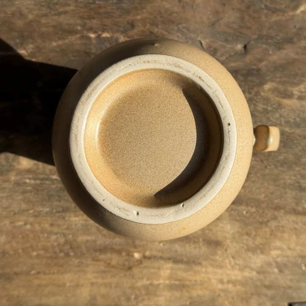 Carafes - Carafe en grès boule vintage intérieur brun extérieur beige H18 D15 - OFFICE OBJETS