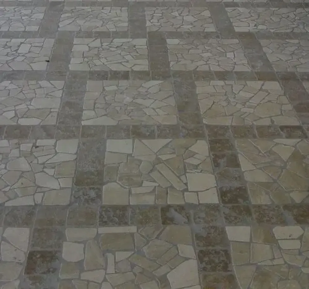 Terraces - TIGRATO Tumbled Crazy Paving - 1 cm - SENINI STONE  -NATURAL STONE MADE IN ITALY-