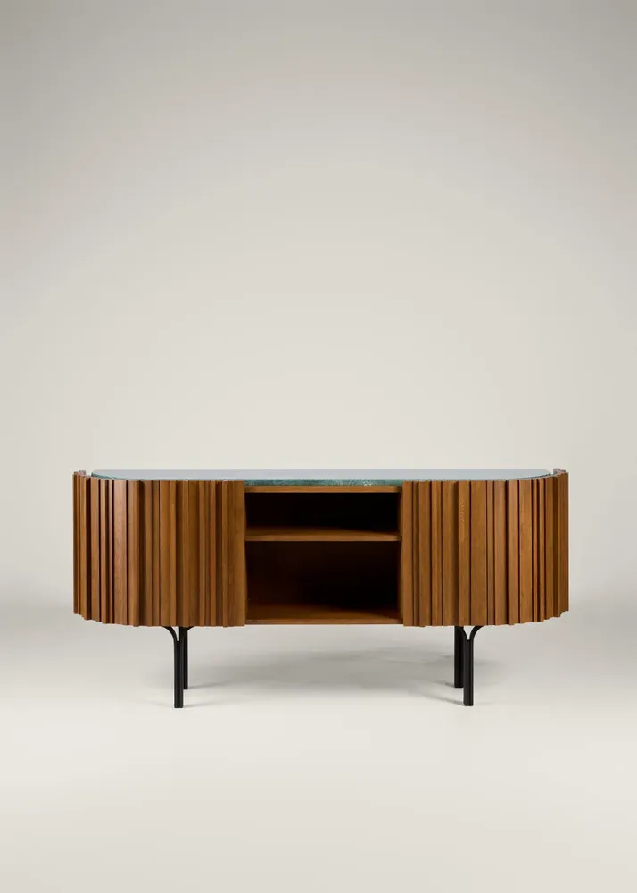 Buffets - Saphira Credenza Chêne + Marbre + Métal - ARBORE BY CAREL WOODWORKS