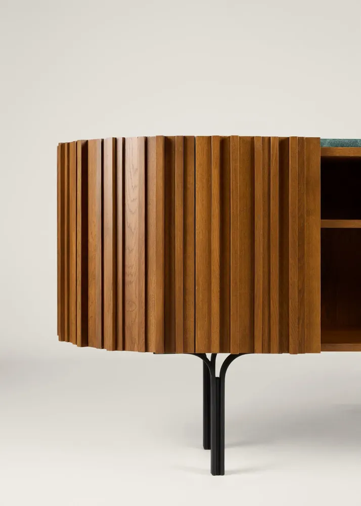 Buffets - Saphira Credenza Chêne + Marbre + Métal - ARBORE BY CAREL WOODWORKS