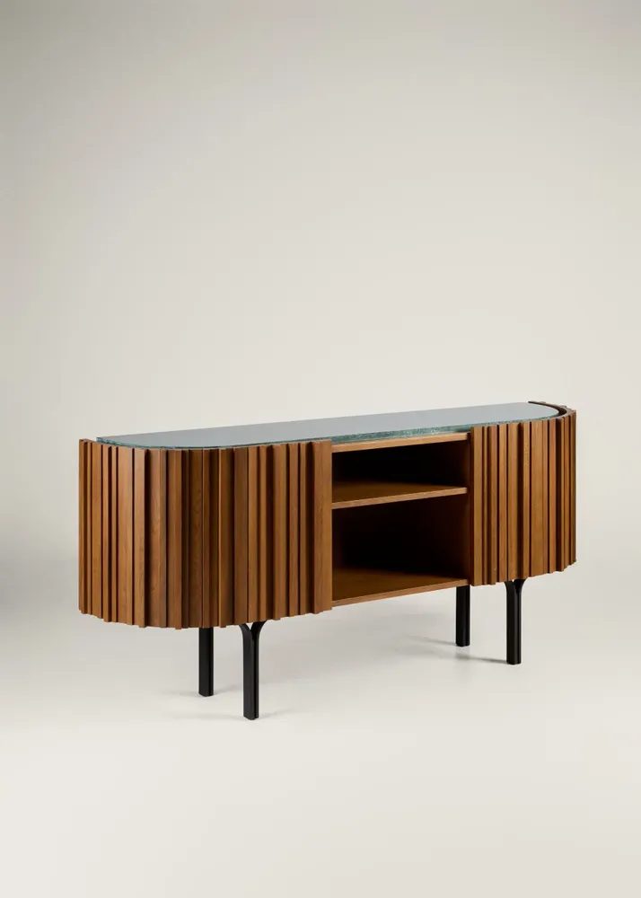 Buffets - Saphira Credenza Chêne + Marbre + Métal - ARBORE BY CAREL WOODWORKS