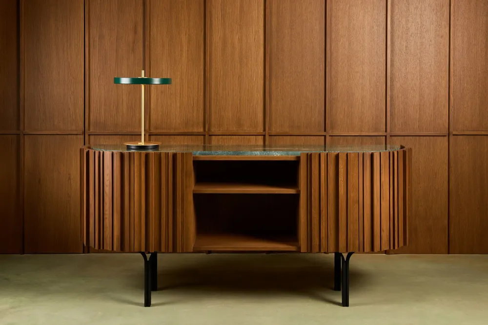 Buffets - Saphira Credenza Chêne + Marbre + Métal - ARBORE BY CAREL WOODWORKS