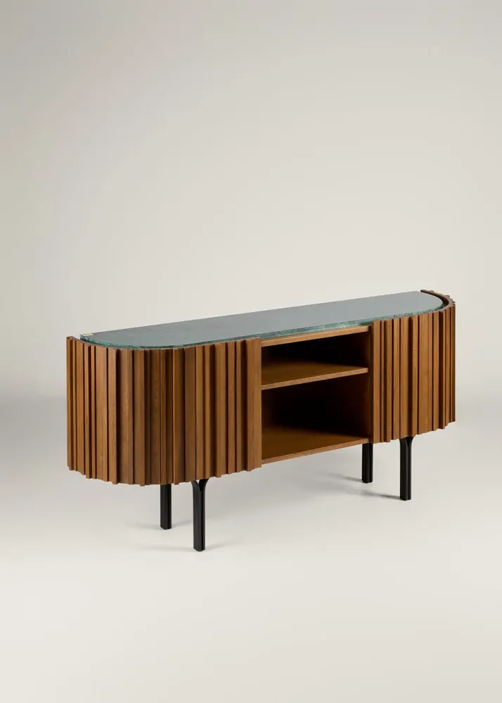 Buffets - Saphira Credenza Chêne + Marbre + Métal - ARBORE BY CAREL WOODWORKS
