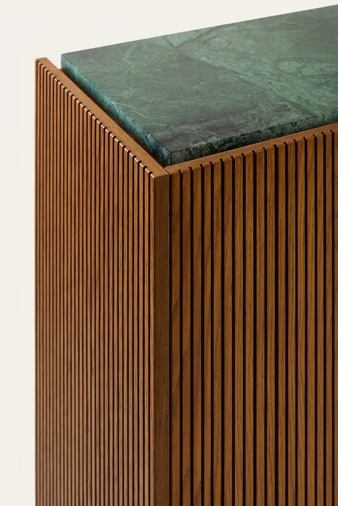 Sideboards - Winston Drinks Cabinet Wood + Marble + Metal - ARBORE BY CAREL WOODWORKS