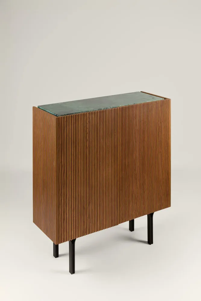 Sideboards - Winston Drinks Cabinet Wood + Marble + Metal - ARBORE BY CAREL WOODWORKS