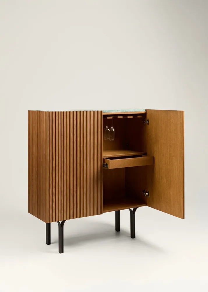 Sideboards - Winston Drinks Cabinet Wood + Marble + Metal - ARBORE BY CAREL WOODWORKS