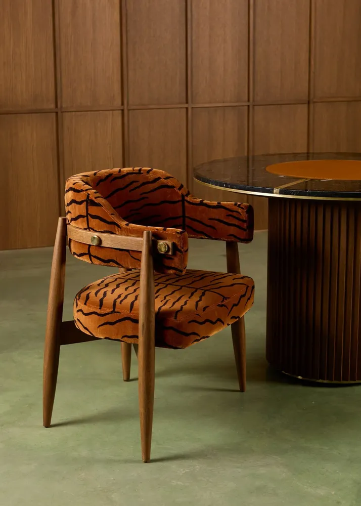 Dining Tables - The Shelby Table Wood + Marble + Brass + Leather - ARBORE BY CAREL WOODWORKS