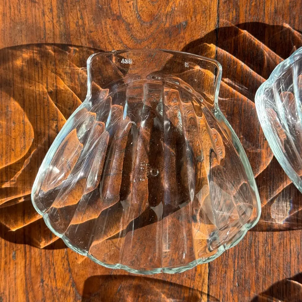 Bols - Lot de 5 coupelles coquille en verre Sovirel France vintage - OFFICE OBJETS