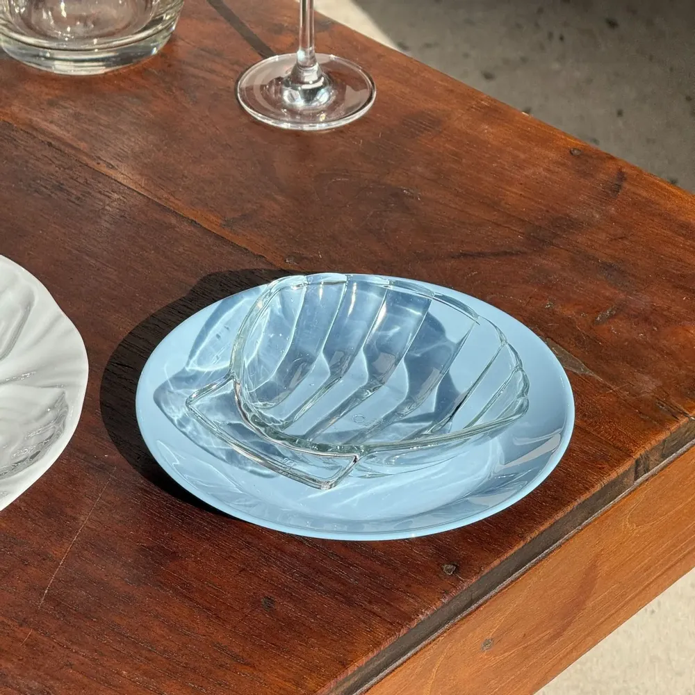 Bols - Lot de 5 coupelles coquille en verre Sovirel France vintage - OFFICE OBJETS