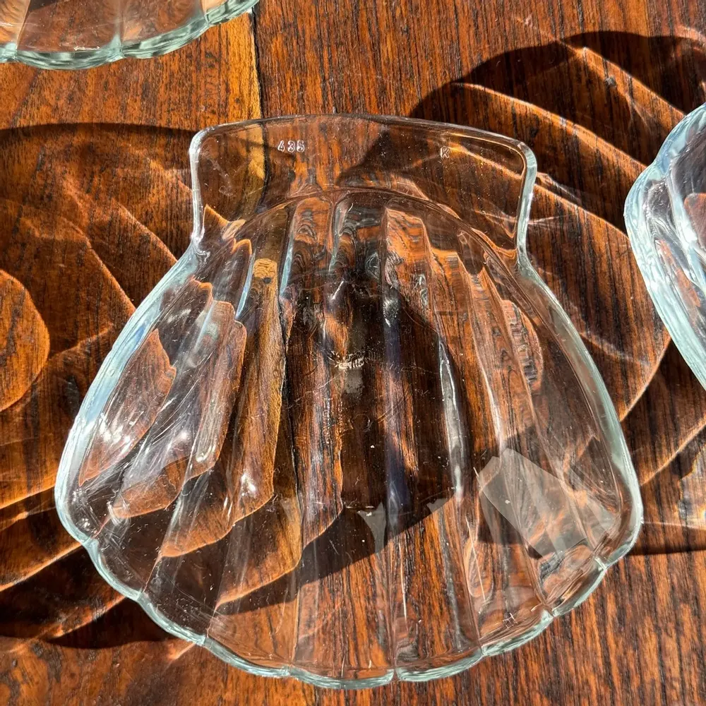 Bols - Lot de 5 coupelles coquille en verre Sovirel France vintage - OFFICE OBJETS
