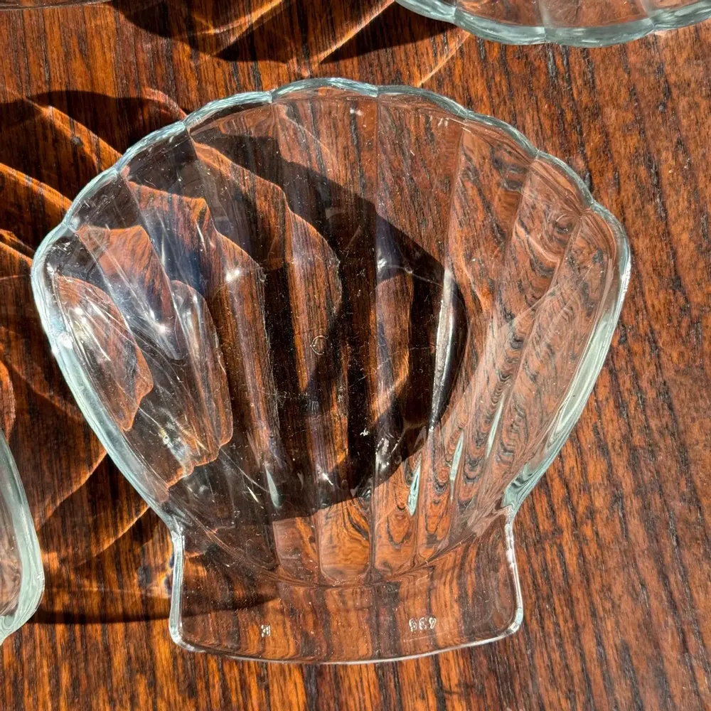 Bols - Lot de 5 coupelles coquille en verre Sovirel France vintage - OFFICE OBJETS