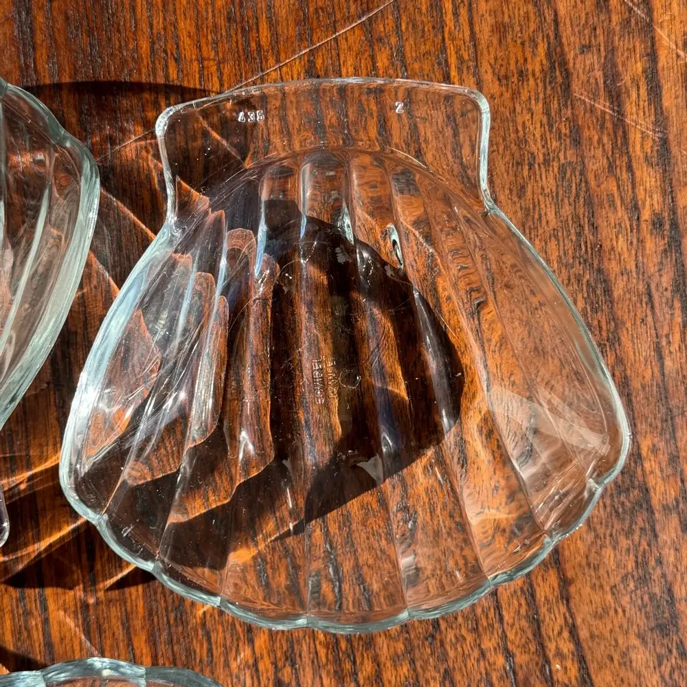 Bols - Lot de 5 coupelles coquille en verre Sovirel France vintage - OFFICE OBJETS