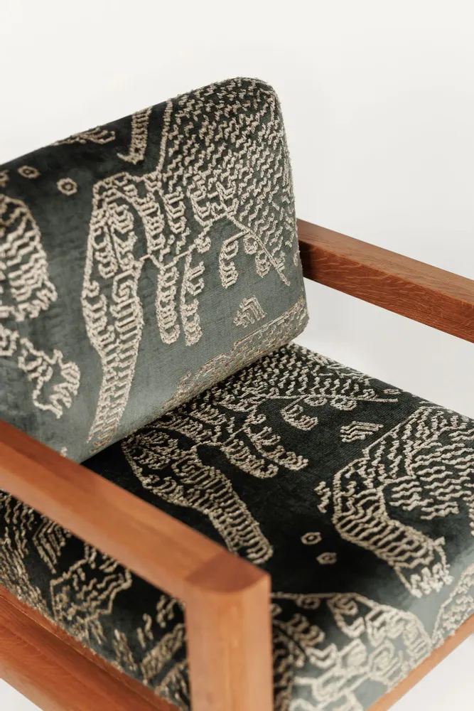 Lounge chairs - IAM_Lounge  Oak + Upholstery  + Custom Fabric - ARBORE BY CAREL WOODWORKS