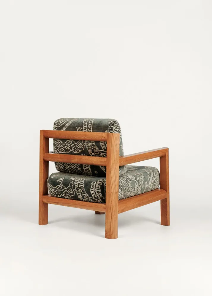 Lounge chairs - IAM_Lounge  Oak + Upholstery  + Custom Fabric - ARBORE BY CAREL WOODWORKS