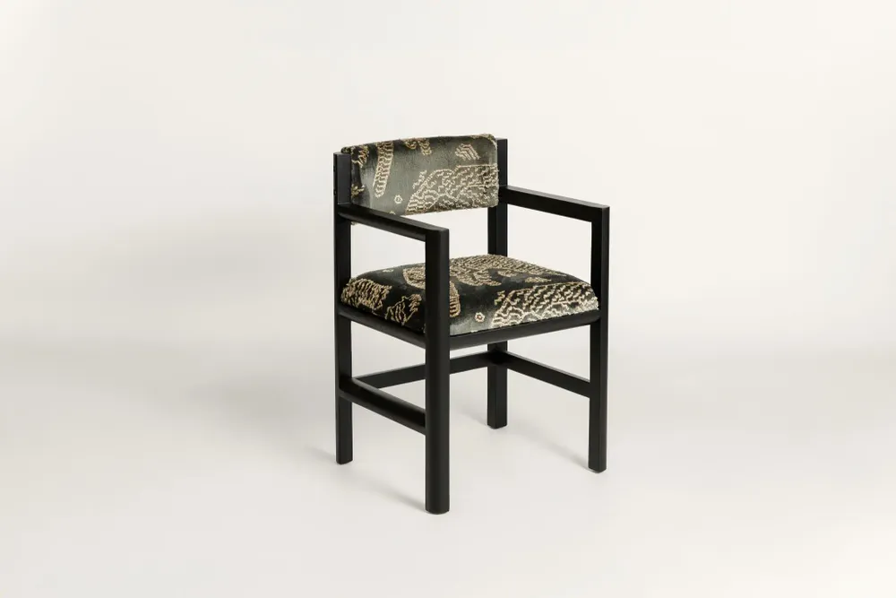 Chairs - IAM_Armchair Solid Oak Frame + Upholstery Natural + Custom Fabric - ARBORE BY CAREL WOODWORKS