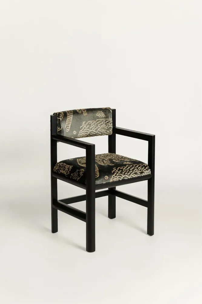 Chairs - IAM_Armchair Solid Oak Frame + Upholstery Natural + Custom Fabric - ARBORE BY CAREL WOODWORKS