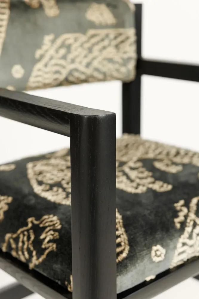 Chairs - IAM_Armchair Solid Oak Frame + Upholstery Natural + Custom Fabric - ARBORE BY CAREL WOODWORKS