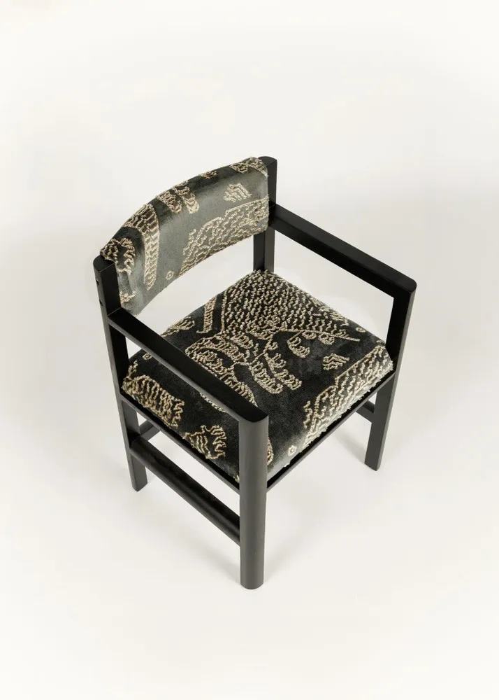 Chairs - IAM_Armchair Solid Oak Frame + Upholstery Natural + Custom Fabric - ARBORE BY CAREL WOODWORKS