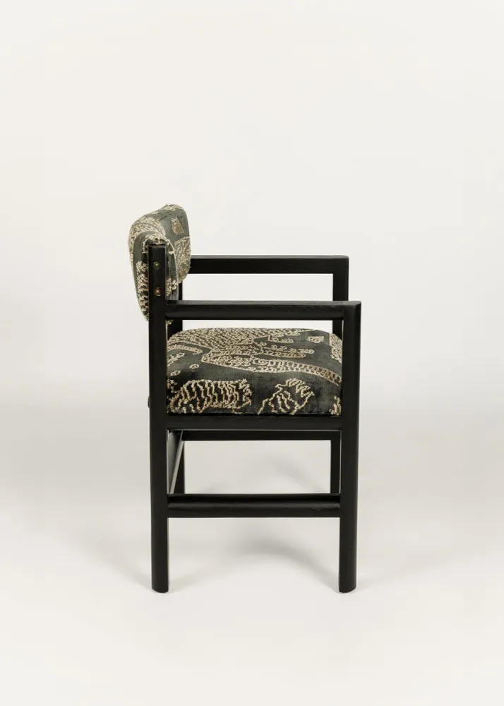 Chairs - IAM_Armchair Solid Oak Frame + Upholstery Natural + Custom Fabric - ARBORE BY CAREL WOODWORKS