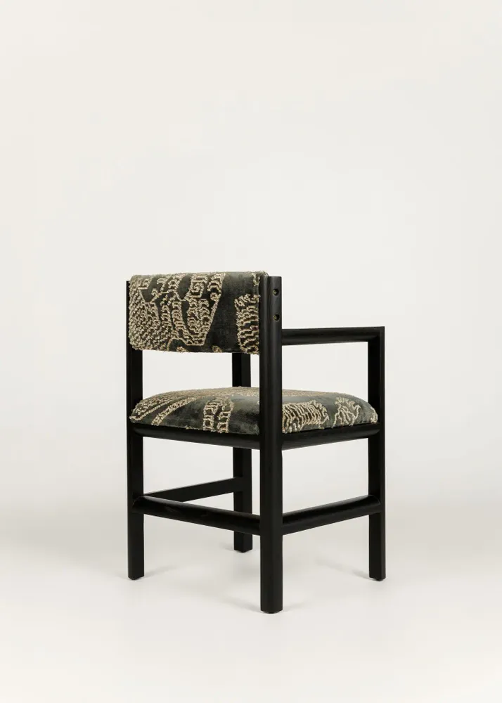 Chairs - IAM_Armchair Solid Oak Frame + Upholstery Natural + Custom Fabric - ARBORE BY CAREL WOODWORKS