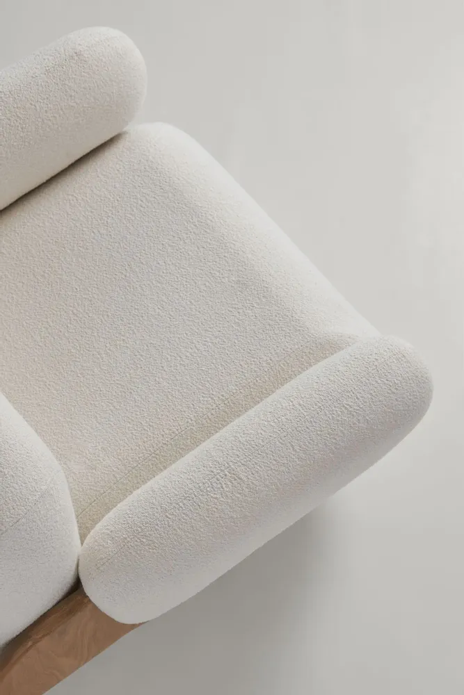 Lounge chairs - Cannoli Lounge Chair Wood Frame + Upholstery Natural (frame) + Custom Fabric - ARBORE BY CAREL WOODWORKS