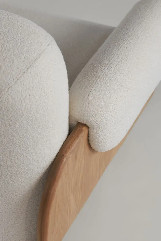 Lounge chairs - Cannoli Lounge Chair Wood Frame + Upholstery Natural (frame) + Custom Fabric - ARBORE BY CAREL WOODWORKS