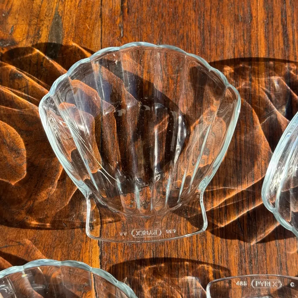 Bols - Lot de 7 coupelles coquille en verre Pyrex France vintage - OFFICE OBJETS