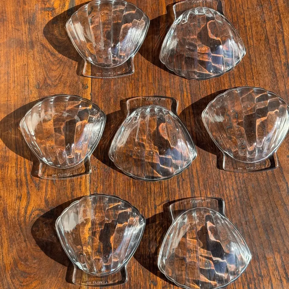 Bols - Lot de 7 coupelles coquille en verre Pyrex France vintage - OFFICE OBJETS