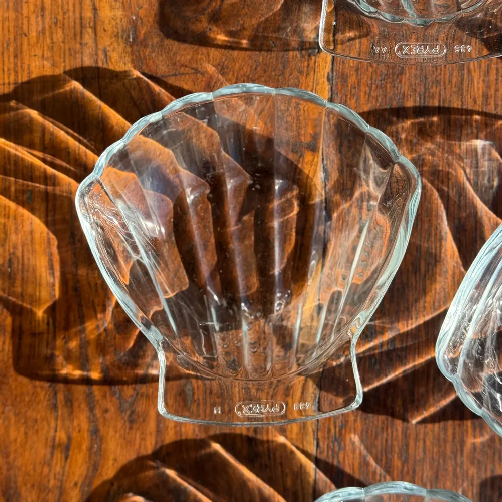 Bols - Lot de 7 coupelles coquille en verre Pyrex France vintage - OFFICE OBJETS