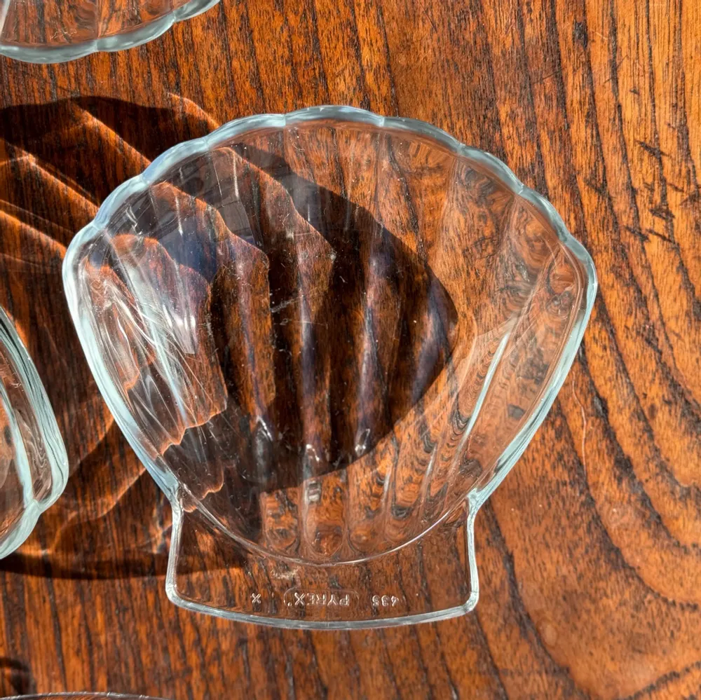 Bols - Lot de 7 coupelles coquille en verre Pyrex France vintage - OFFICE OBJETS