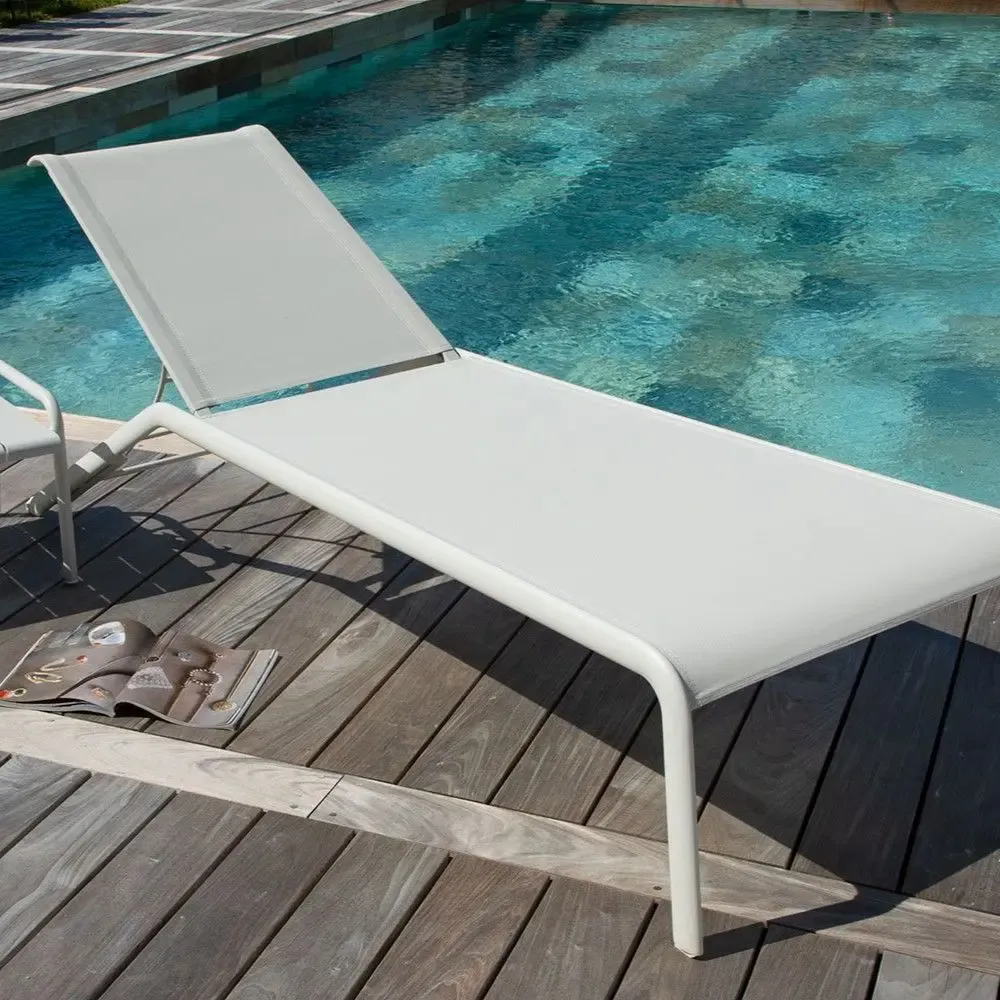 Transats - Bain de soleil empilable aluminium et toile. - EZEÏS