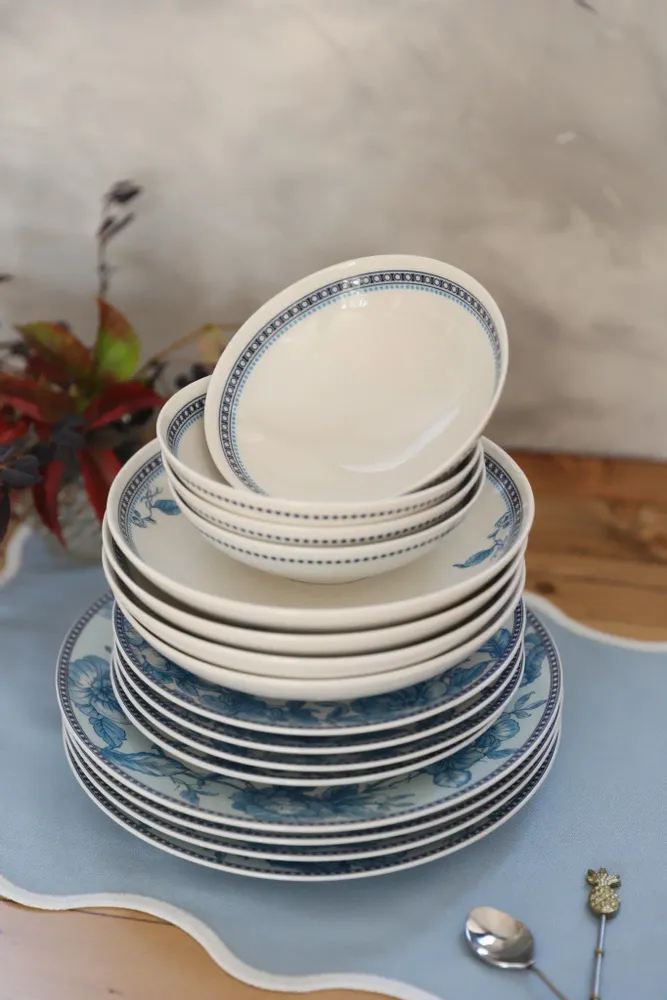 Assiettes de réception - Royal Blue Collection – Porcelain Dining Set - SOMNIA ATELIER