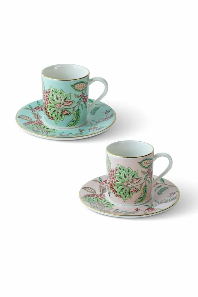 Tasses et mugs - Flora Collection Porcelain Coffee Cup  (Sets of 2) - SOMNIA ATELIER