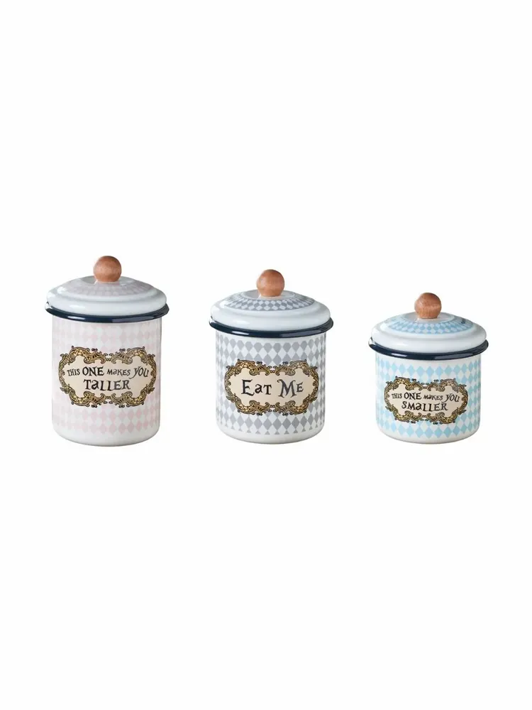 Boîtes de conservation - Down the Rabbit Hole— Three-Size Enamel Storage Container Set - SOMNIA ATELIER