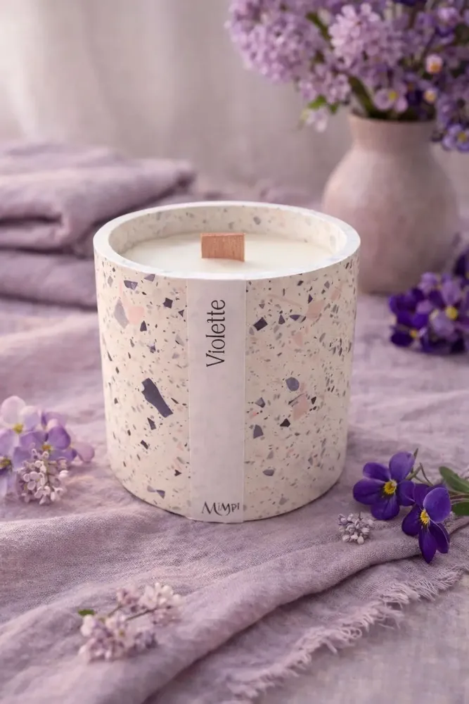 Candles - Terrazzo Candle — Violet - MIMPI