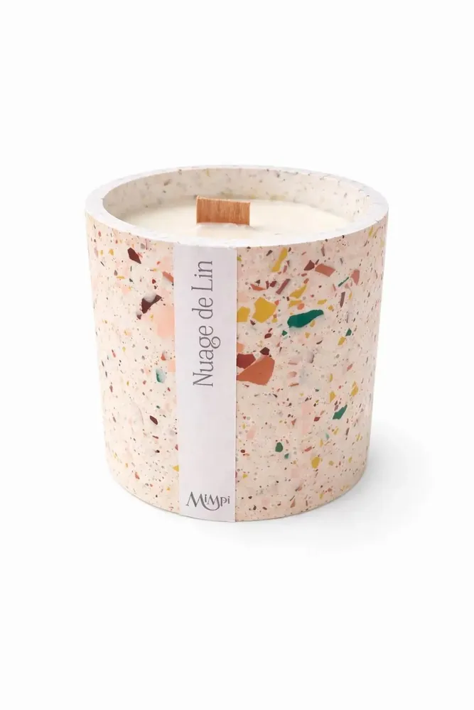 Candles - Terrazzo Candle — Linen Cloud - MIMPI