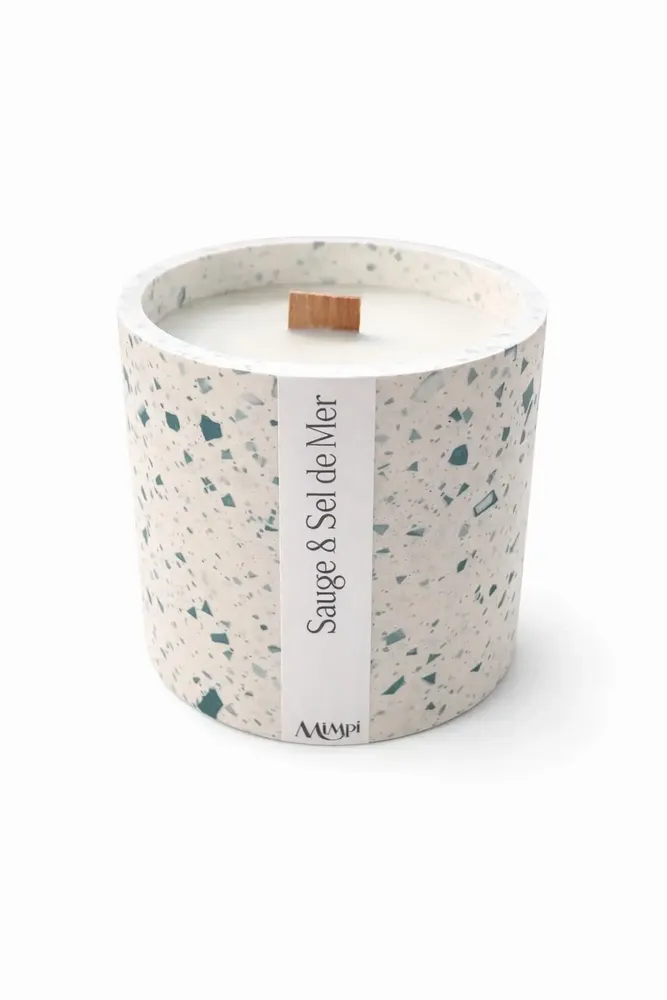 Bougies - Bougie Terrazzo – Sauge et Sel de Mer - MIMPI