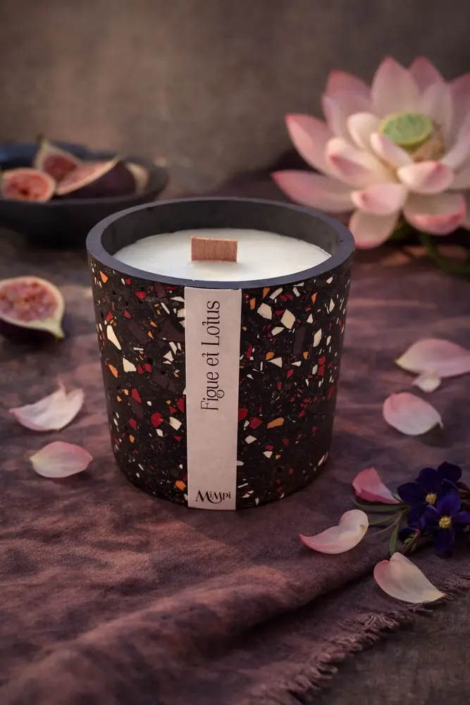 Bougies - Bougie Terrazzo – Figue et Lotus - MIMPI