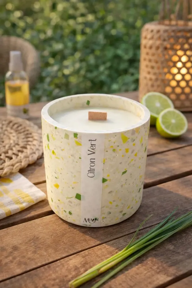 Candles - Terrazzo Candle — Lime - MIMPI